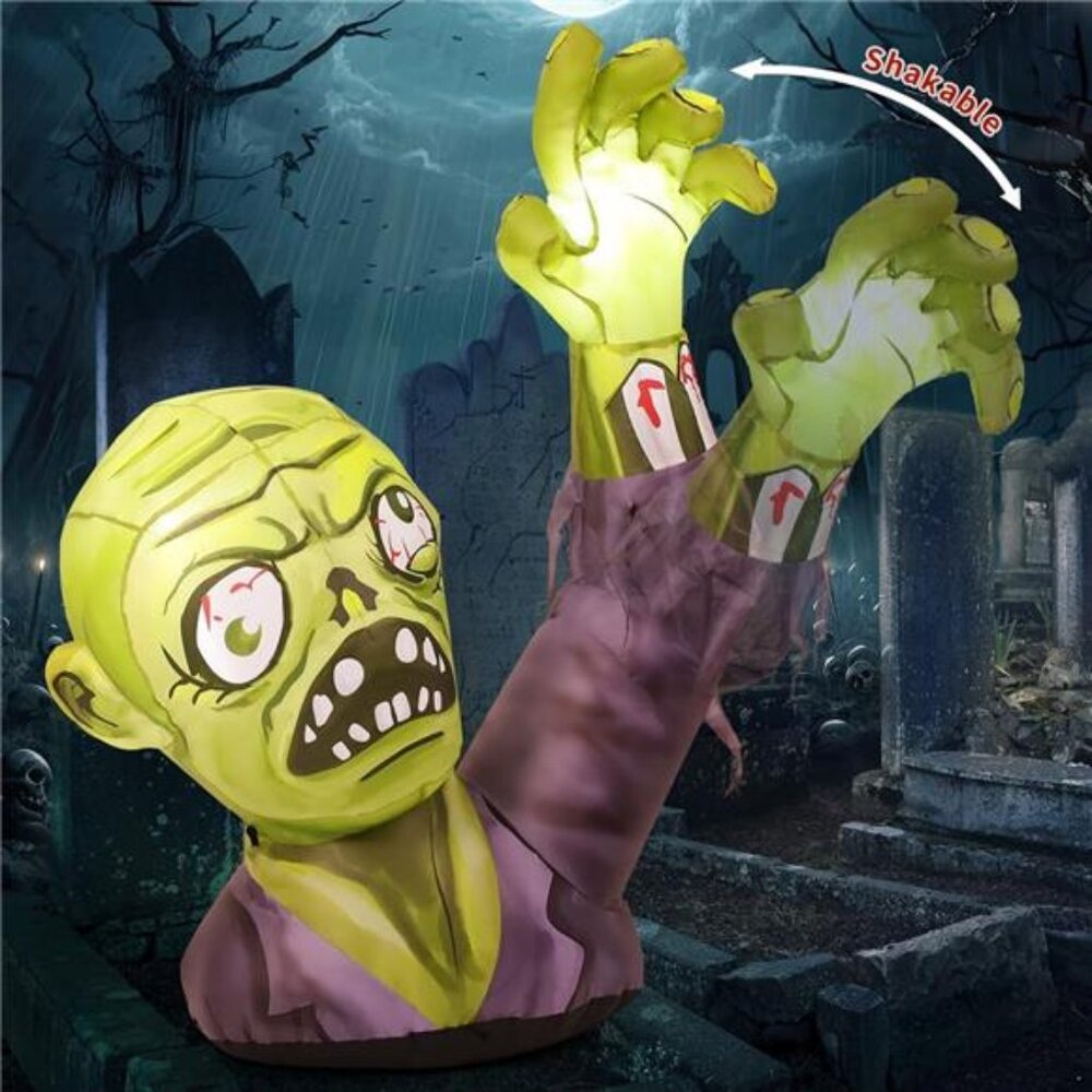 5.2 FT Halloween Inflatables Zombies Outdoor Decorations Blow Up Yard
